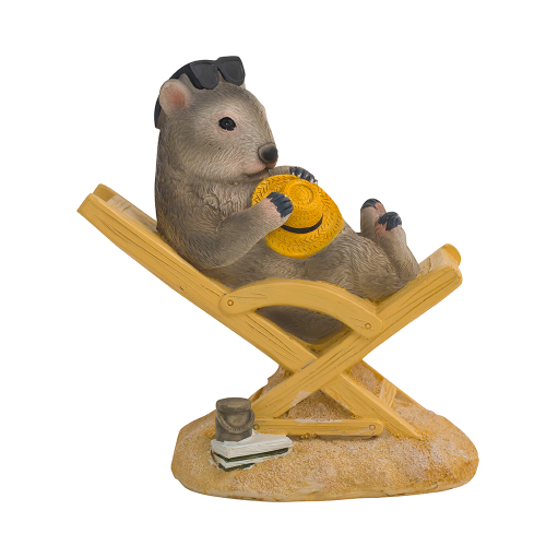 Wombat on Bench Chair Figure 14cm