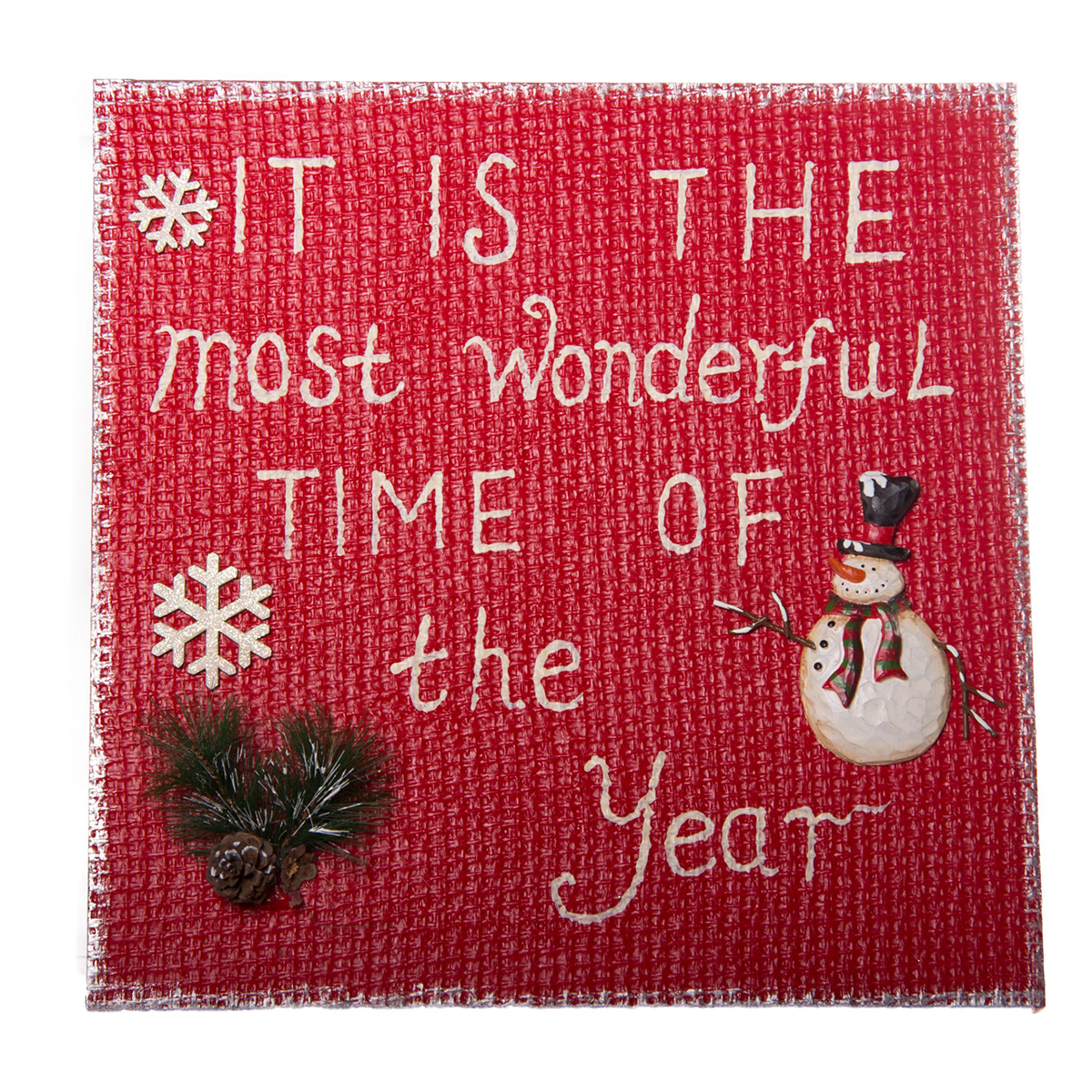 Wonderful Time Red Plaque 44cm